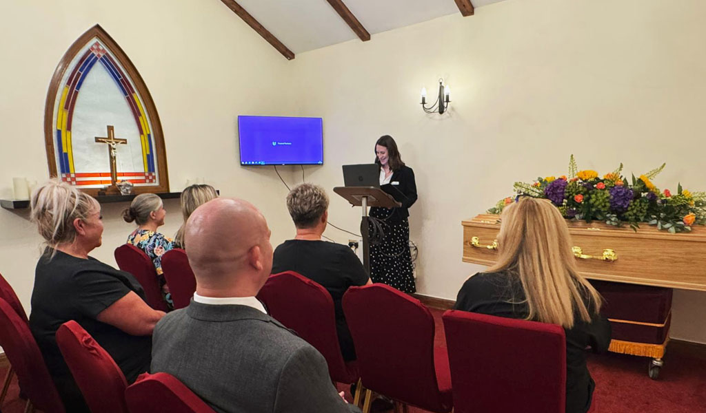 The inside T W Boorman Funeral Services' Tonbridge branch Chapel of Rest.