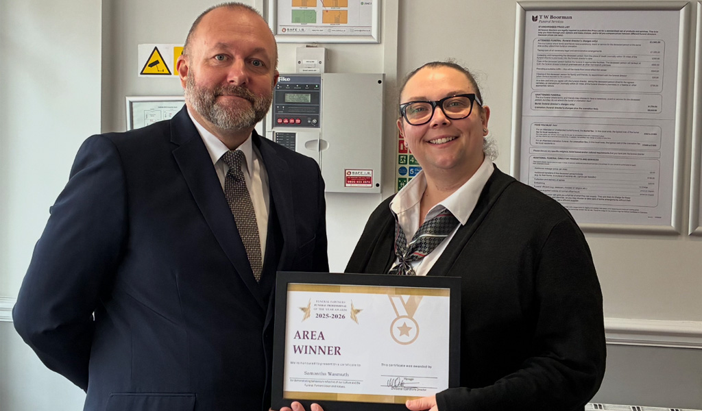 Kent Funeral Arranger voted Funeral Partners Professional of the Year